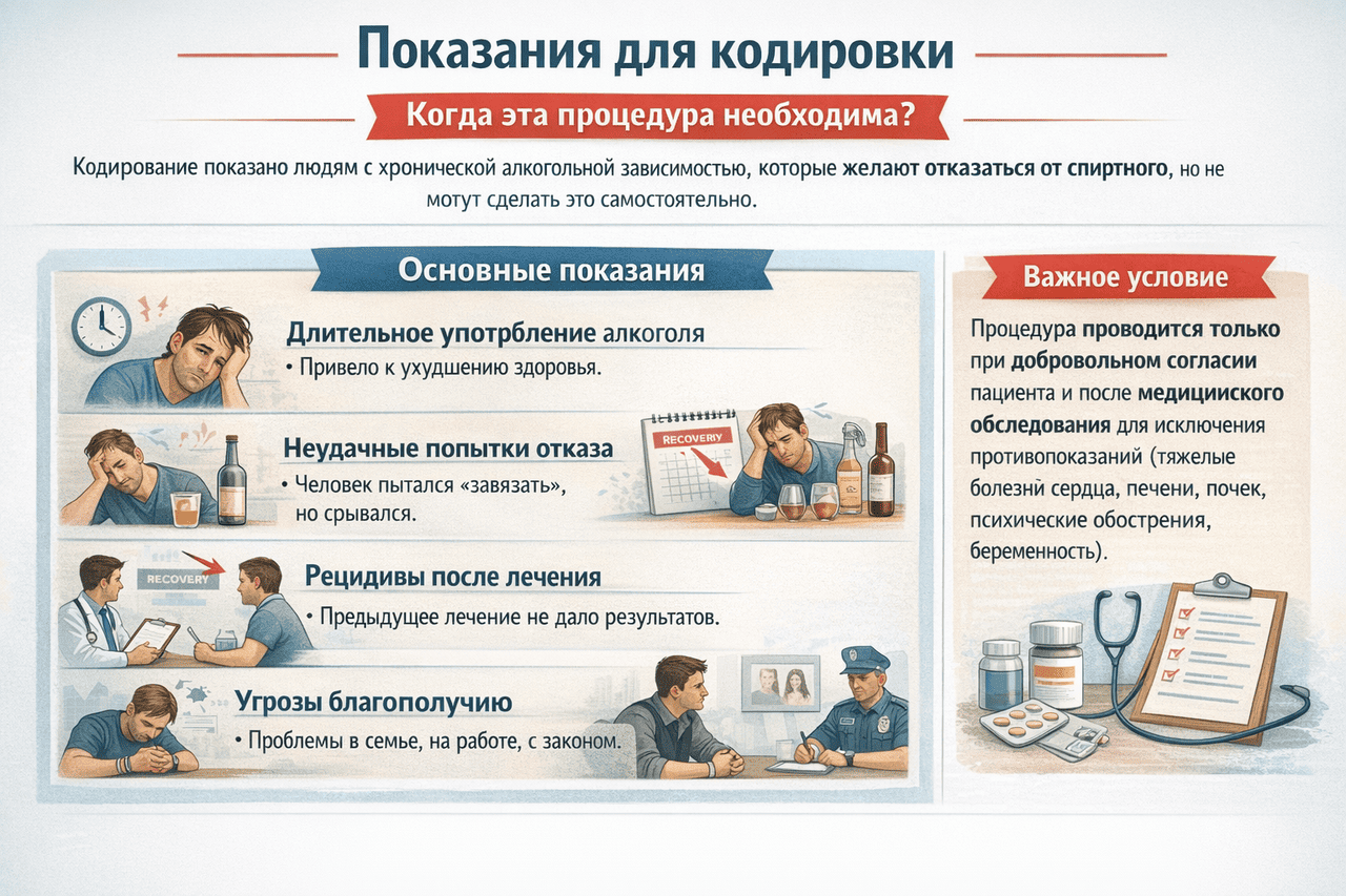 Показания для кодирования от алкоголя Показания для кодирования от алкоголя